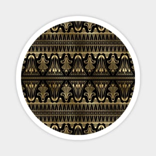 Egg and Dart Frieze in Black and Gold Vintage Faux Foil Art Deco Vintage Foil Pattern Magnet